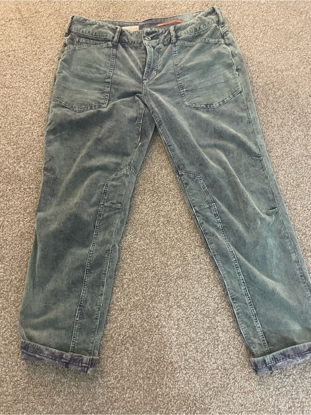 Anthropologie Casual Green Corduroy Pants